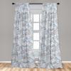 Ambesonne Garden Scene Curtains, Soft Tones Flowers Boho Pattern Springtime Inspired Neutral Art, Window Treatments 2 Panel Set for Living Room Bedroom, Pair of – 28″ x 95″, Lavender Blue Warm Taupe(Soft Blue and Dark Purple)