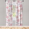 Ambesonne Garden Scene Curtains, Soft Tones Flowers Boho Pattern Springtime Inspired Neutral Art, Window Treatments 2 Panel Set for Living Room Bedroom, Pair of – 28″ x 95″, Lavender Blue Warm Taupe(White Coral and Rose)