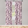 Ambesonne Garden Scene Curtains, Soft Tones Flowers Boho Pattern Springtime Inspired Neutral Art, Window Treatments 2 Panel Set for Living Room Bedroom, Pair of – 28″ x 95″, Lavender Blue Warm Taupe(Plum and Blush)