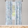 Ambesonne Garden Scene Curtains, Soft Tones Flowers Boho Pattern Springtime Inspired Neutral Art, Window Treatments 2 Panel Set for Living Room Bedroom, Pair of – 28″ x 95″, Lavender Blue Warm Taupe(Sea Blue Soft Blue)