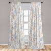 Ambesonne Garden Scene Curtains, Soft Tones Flowers Boho Pattern Springtime Inspired Neutral Art, Window Treatments 2 Panel Set for Living Room Bedroom, Pair of – 28″ x 95″, Lavender Blue Warm Taupe(Lavender Blue Warm Taupe)
