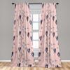 Ambesonne Garden Scene Curtains, Soft Tones Flowers Boho Pattern Springtime Inspired Neutral Art, Window Treatments 2 Panel Set for Living Room Bedroom, Pair of – 28″ x 95″, Lavender Blue Warm Taupe(Blush Dark Indigo)