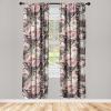 Ambesonne Garden Scene Curtains, Soft Tones Flowers Boho Pattern Springtime Inspired Neutral Art, Window Treatments 2 Panel Set for Living Room Bedroom, Pair of – 28″ x 95″, Lavender Blue Warm Taupe(Pale Yellow Pastel Pink)