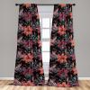 Ambesonne Garden Scene Curtains, Soft Tones Flowers Boho Pattern Springtime Inspired Neutral Art, Window Treatments 2 Panel Set for Living Room Bedroom, Pair of – 28″ x 95″, Lavender Blue Warm Taupe(Charcoal Grey and Vermilion)