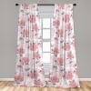 Ambesonne Garden Scene Curtains, Soft Tones Flowers Boho Pattern Springtime Inspired Neutral Art, Window Treatments 2 Panel Set for Living Room Bedroom, Pair of – 28″ x 95″, Lavender Blue Warm Taupe(White Coral and Rose)