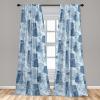 Ambesonne Garden Scene Curtains, Soft Tones Flowers Boho Pattern Springtime Inspired Neutral Art, Window Treatments 2 Panel Set for Living Room Bedroom, Pair of – 28″ x 95″, Lavender Blue Warm Taupe(Pale Blue and Dark Sky Blue)