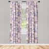 Ambesonne Garden Scene Curtains, Soft Tones Flowers Boho Pattern Springtime Inspired Neutral Art, Window Treatments 2 Panel Set for Living Room Bedroom, Pair of – 28″ x 95″, Lavender Blue Warm Taupe(Blush Lavender)