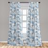 Ambesonne Garden Scene Curtains, Soft Tones Flowers Boho Pattern Springtime Inspired Neutral Art, Window Treatments 2 Panel Set for Living Room Bedroom, Pair of – 28″ x 95″, Lavender Blue Warm Taupe(Pale Sky Blue White)