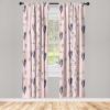 Ambesonne Garden Scene Curtains, Soft Tones Flowers Boho Pattern Springtime Inspired Neutral Art, Window Treatments 2 Panel Set for Living Room Bedroom, Pair of – 28″ x 95″, Lavender Blue Warm Taupe(Blush Dark Indigo)