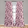 Ambesonne Garden Scene Curtains, Soft Tones Flowers Boho Pattern Springtime Inspired Neutral Art, Window Treatments 2 Panel Set for Living Room Bedroom, Pair of – 28″ x 95″, Lavender Blue Warm Taupe(Plum and Blush)