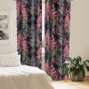 Ambesonne Garden Scene Curtains, Soft Tones Flowers Boho Pattern Springtime Inspired Neutral Art, Window Treatments 2 Panel Set for Living Room Bedroom, Pair of – 28″ x 95″, Lavender Blue Warm Taupe(Pastel Pink and Charcoal Grey)