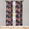 Ambesonne Garden Scene Curtains, Soft Tones Flowers Boho Pattern Springtime Inspired Neutral Art, Window Treatments 2 Panel Set for Living Room Bedroom, Pair of – 28″ x 95″, Lavender Blue Warm Taupe(Charcoal Grey and Vermilion)