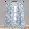 Ambesonne Garden Scene Curtains, Soft Tones Flowers Boho Pattern Springtime Inspired Neutral Art, Window Treatments 2 Panel Set for Living Room Bedroom, Pair of – 28″ x 95″, Lavender Blue Warm Taupe(Pale Blue Pale Peach)