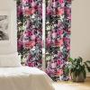 Ambesonne Garden Scene Curtains, Soft Tones Flowers Boho Pattern Springtime Inspired Neutral Art, Window Treatments 2 Panel Set for Living Room Bedroom, Pair of – 28″ x 95″, Lavender Blue Warm Taupe(Hot Pink Hunter Green)