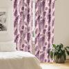 Ambesonne Garden Scene Curtains, Soft Tones Flowers Boho Pattern Springtime Inspired Neutral Art, Window Treatments 2 Panel Set for Living Room Bedroom, Pair of – 28″ x 95″, Lavender Blue Warm Taupe(Plum and Blush)