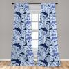 Ambesonne Garden Scene Curtains, Soft Tones Flowers Boho Pattern Springtime Inspired Neutral Art, Window Treatments 2 Panel Set for Living Room Bedroom, Pair of – 28″ x 95″, Lavender Blue Warm Taupe(Soft Blue Blue Violet)