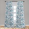 Ambesonne Garden Scene Curtains, Soft Tones Flowers Boho Pattern Springtime Inspired Neutral Art, Window Treatments 2 Panel Set for Living Room Bedroom, Pair of – 28″ x 95″, Lavender Blue Warm Taupe(Teal Off White and Pale Grey)