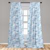 Ambesonne Garden Scene Curtains, Springtime Neutral Boho Pastel Colors Sketch Art of Minimalist Flowers Vintage, Window Treatments 2 Panel Set for Living Room Bedroom, Pair of – 28″ x 63″, Rose White(Sky Blue Pale Sky Blue)