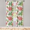 Ambesonne Garden Scene Curtains, Springtime Neutral Boho Pastel Colors Sketch Art of Minimalist Flowers Vintage, Window Treatments 2 Panel Set for Living Room Bedroom, Pair of – 28″ x 63″, Rose White(Dark Pink Fern Green)