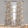 Ambesonne Garden Scene Curtains, Springtime Neutral Boho Pastel Colors Sketch Art of Minimalist Flowers Vintage, Window Treatments 2 Panel Set for Living Room Bedroom, Pair of – 28″ x 63″, Rose White(Dark Khaki White)