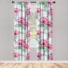 Ambesonne Garden Scene Curtains, Springtime Neutral Boho Pastel Colors Sketch Art of Minimalist Flowers Vintage, Window Treatments 2 Panel Set for Living Room Bedroom, Pair of – 28″ x 63″, Rose White(Dark Coral Reseda Green)