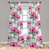 Ambesonne Garden Scene Curtains, Springtime Neutral Boho Pastel Colors Sketch Art of Minimalist Flowers Vintage, Window Treatments 2 Panel Set for Living Room Bedroom, Pair of – 28″ x 63″, Rose White(Dark Coral Reseda Green)