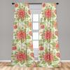 Ambesonne Garden Scene Curtains, Springtime Neutral Boho Pastel Colors Sketch Art of Minimalist Flowers Vintage, Window Treatments 2 Panel Set for Living Room Bedroom, Pair of – 28″ x 63″, Rose White(Dark Pink Pistachio Green)