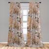 Ambesonne Garden Scene Curtains, Springtime Neutral Boho Pastel Colors Sketch Art of Minimalist Flowers Vintage, Window Treatments 2 Panel Set for Living Room Bedroom, Pair of – 28″ x 63″, Rose White(Purple Grey and Amber)