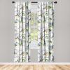 Ambesonne Garden Scene Curtains, Springtime Neutral Boho Pastel Colors Sketch Art of Minimalist Flowers Vintage, Window Treatments 2 Panel Set for Living Room Bedroom, Pair of – 28″ x 63″, Rose White(Reseda Green Soft Blue)