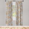 Ambesonne Garden Scene Curtains, Springtime Neutral Boho Pastel Colors Sketch Art of Minimalist Flowers Vintage, Window Treatments 2 Panel Set for Living Room Bedroom, Pair of – 28″ x 63″, Rose White(Dark Khaki White)