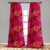 Ambesonne Garden Scene Curtains, Springtime Neutral Boho Pastel Colors Sketch Art of Minimalist Flowers Vintage, Window Treatments 2 Panel Set for Living Room Bedroom, Pair of – 28″ x 63″, Rose White(Hot Pink Coral Maroon)