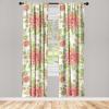 Ambesonne Garden Scene Curtains, Springtime Neutral Boho Pastel Colors Sketch Art of Minimalist Flowers Vintage, Window Treatments 2 Panel Set for Living Room Bedroom, Pair of – 28″ x 63″, Rose White(Dark Pink Pistachio Green)