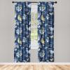 Ambesonne Garden Scene Curtains, Springtime Neutral Boho Pastel Colors Sketch Art of Minimalist Flowers Vintage, Window Treatments 2 Panel Set for Living Room Bedroom, Pair of – 28″ x 63″, Rose White(Dark Lavender Sea Blue)