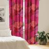 Ambesonne Garden Scene Curtains, Springtime Neutral Boho Pastel Colors Sketch Art of Minimalist Flowers Vintage, Window Treatments 2 Panel Set for Living Room Bedroom, Pair of – 28″ x 63″, Rose White(Hot Pink Coral Maroon)