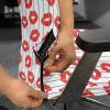 Ambesonne Glamour Office Chair Cover, Woman Lips Behind The Bars Female Love Romance Valentines Day Print, Stretchable Decorative Universal Size High Back Printed Slipcover, Scarlet White and Grey(Scarlet White and Grey)