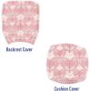 Ambesonne Heart Office Chair Slipcover, Love Themed Pastel Zentangle Ornament Valentine’s Day Romance Repetition, Protective Stretch Decorative Fabric Cover, Pastel Pink and White
