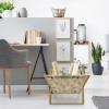 Ambesonne Hearts Magazine and Book Holder, Rhythmic Sponge Print Look Cutsy Valentines Romance Love, Floor Rack Decor for Interior of Home & Office, 22″ x 19″, Blush Pastel Pink(Beige Pale Camel)