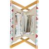 Ambesonne Hearts Magazine and Book Holder, Rhythmic Sponge Print Look Cutsy Valentines Romance Love, Floor Rack Decor for Interior of Home & Office, 22″ x 19″, Blush Pastel Pink(Ruby Pale Blue White)