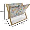 Ambesonne Hearts Magazine and Book Holder, Rhythmic Sponge Print Look Cutsy Valentines Romance Love, Floor Rack Decor for Interior of Home & Office, 22″ x 19″, Blush Pastel Pink(Salmon and Multicolor)