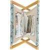 Ambesonne Hearts Magazine and Book Holder, Rhythmic Sponge Print Look Cutsy Valentines Romance Love, Floor Rack Decor for Interior of Home & Office, 22″ x 19″, Blush Pastel Pink(Pale Seafoam and Brown)