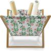 Ambesonne Hearts Magazine and Book Holder, Rhythmic Sponge Print Look Cutsy Valentines Romance Love, Floor Rack Decor for Interior of Home & Office, 22″ x 19″, Blush Pastel Pink(Green Burnt Sienna)