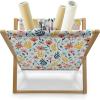 Ambesonne Hearts Magazine and Book Holder, Rhythmic Sponge Print Look Cutsy Valentines Romance Love, Floor Rack Decor for Interior of Home & Office, 22″ x 19″, Blush Pastel Pink(Salmon and Multicolor)