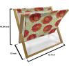 Ambesonne Hearts Magazine and Book Holder, Rhythmic Sponge Print Look Cutsy Valentines Romance Love, Floor Rack Decor for Interior of Home & Office, 22″ x 19″, Blush Pastel Pink(Pale Green Vermilion)