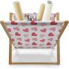 Ambesonne Hearts Magazine and Book Holder, Rhythmic Sponge Print Look Cutsy Valentines Romance Love, Floor Rack Decor for Interior of Home & Office, 22″ x 19″, Blush Pastel Pink(Blush Pastel Pink)