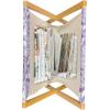 Ambesonne Hearts Magazine and Book Holder, Rhythmic Sponge Print Look Cutsy Valentines Romance Love, Floor Rack Decor for Interior of Home & Office, 22″ x 19″, Blush Pastel Pink(Mauve Pale Ceil Blue)