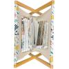 Ambesonne Hearts Magazine and Book Holder, Rhythmic Sponge Print Look Cutsy Valentines Romance Love, Floor Rack Decor for Interior of Home & Office, 22″ x 19″, Blush Pastel Pink(Salmon and Multicolor)