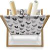 Ambesonne Hearts Magazine and Book Holder, Rhythmic Sponge Print Look Cutsy Valentines Romance Love, Floor Rack Decor for Interior of Home & Office, 22″ x 19″, Blush Pastel Pink(Charcoal Grey Pale Mauve)