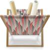 Ambesonne Hearts Magazine and Book Holder, Rhythmic Sponge Print Look Cutsy Valentines Romance Love, Floor Rack Decor for Interior of Home & Office, 22″ x 19″, Blush Pastel Pink(Dark Coral Ivory)