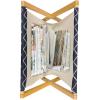 Ambesonne Love Magazine and Book Holder, Hipster Hearts Pattern with Love You Texts Heart Shapes Valentines Day Theme, Floor Rack Decor for Interior of Home & Office, 22″ x 19″, Vermilion Multicolor(Navy Blue and White)