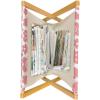 Ambesonne Love Magazine and Book Holder, Hipster Hearts Pattern with Love You Texts Heart Shapes Valentines Day Theme, Floor Rack Decor for Interior of Home & Office, 22″ x 19″, Vermilion Multicolor(Coral White)